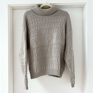 Vintage 80s Gap 100% Wool Turtleneck Sweater